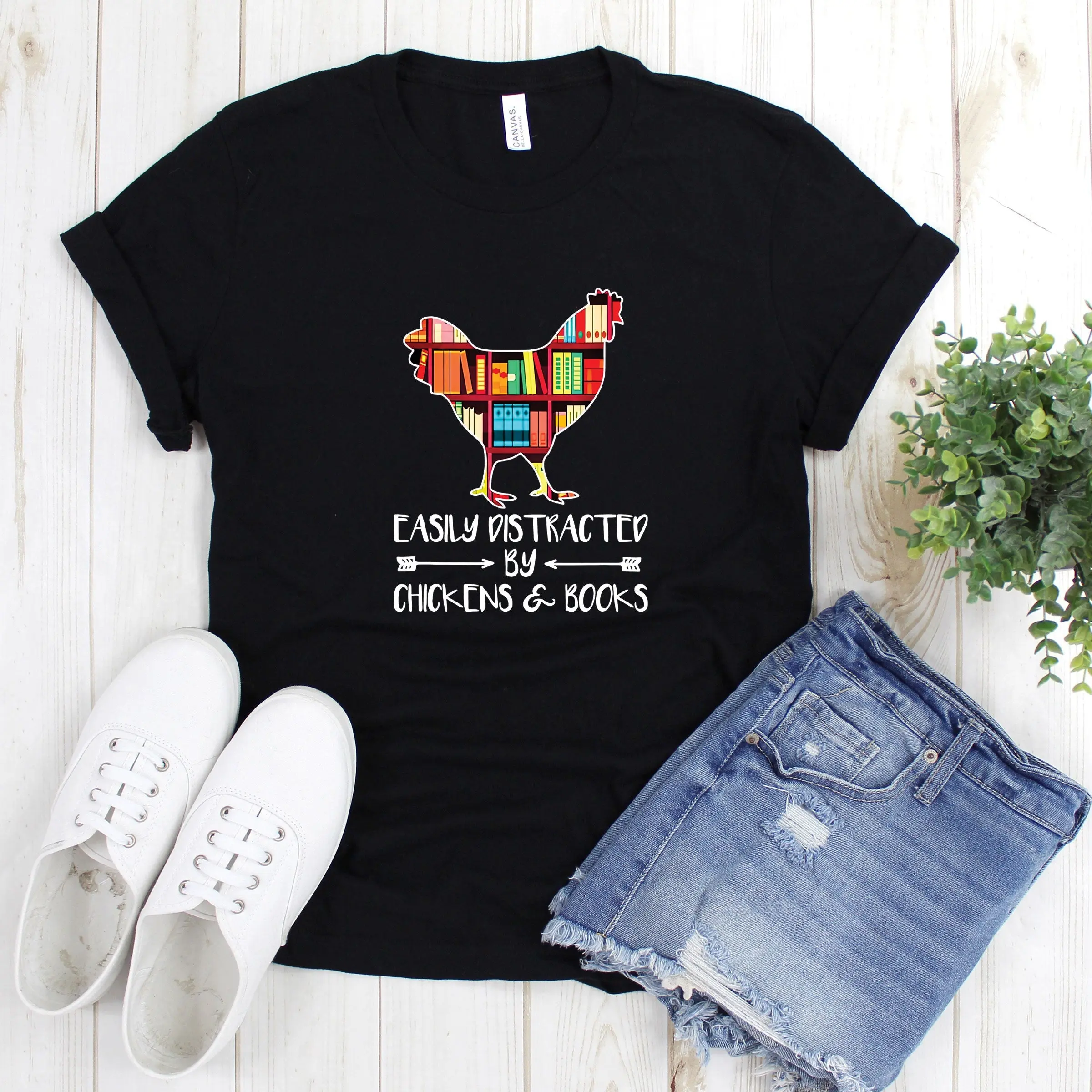 Chicken And Books Shirt (Youth) - Image 3