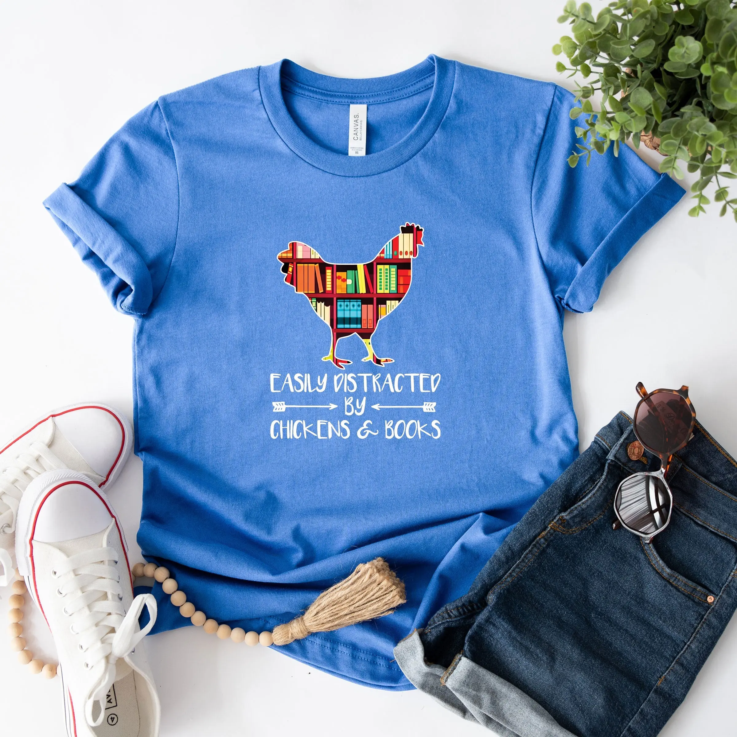 Chicken And Books Shirt (Youth) - Image 4